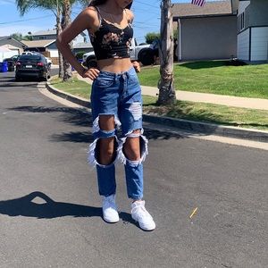 bleach wash ripped jeans ( i have 2 pairs )